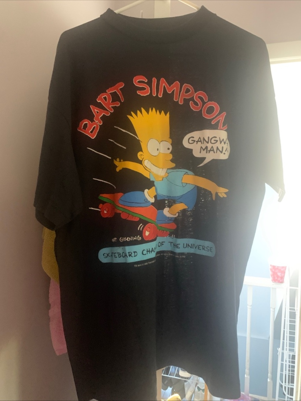 Vintage Bart Simpson black t graphic T shirt 1990 SSI single stitch